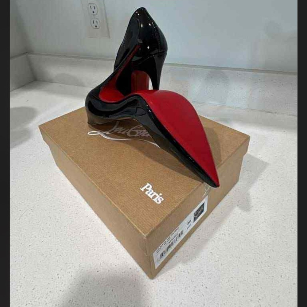 Christian Louboutin Black Patent Leather Heels - Picture 3 of 5